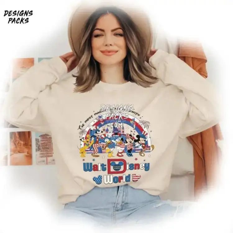 Mickey Fourth Of July Cartoon & Friends 4Th Png Design