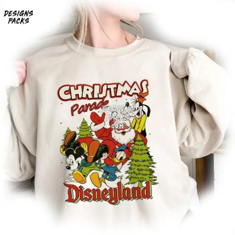 Mickey Goofy Donald Santa Christmas Parade Magic Kingdom Png Design