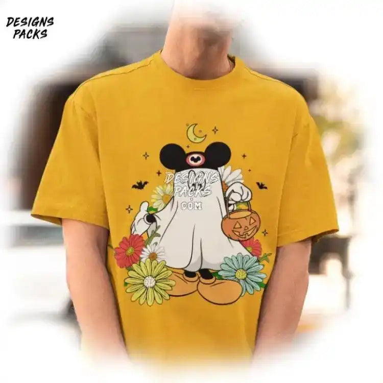 Mickey Halloween Ghost Cartoon Png Design