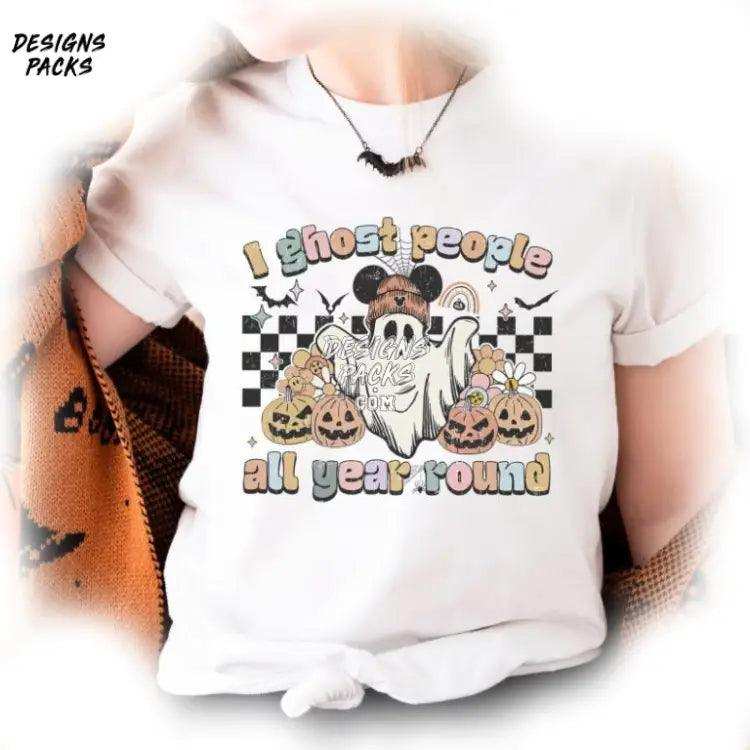 Mickey Halloween S Cartoon I Ghost People All Year Round Png Design
