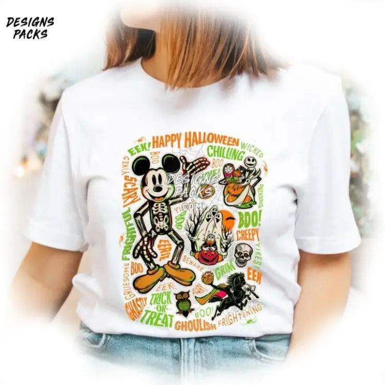 Mickey Halloween Sublimation Cartoon Nightmare Before Christmas Png Design