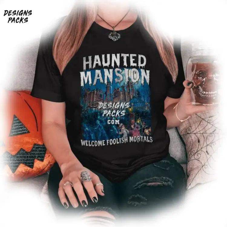 Mickey Haunted Mansion Comfort Color Stretching Room Cartoon Png Design