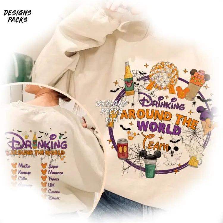 Mickey Minnie Halloween Food And Wine Cartoon And Friends Drinking Png Design