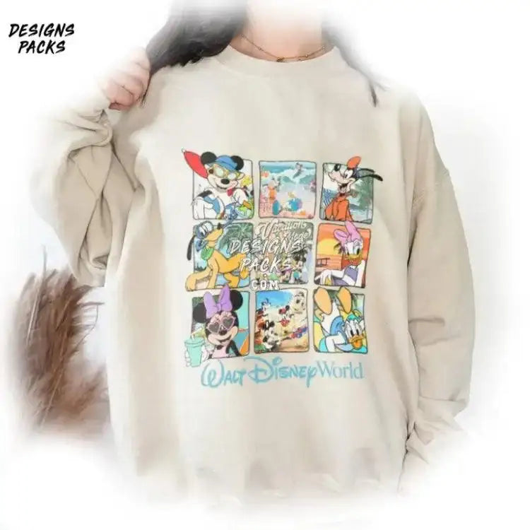 Mickey Minnie Summer Vibes Cartoon And Friends Vacation Mode Png Design