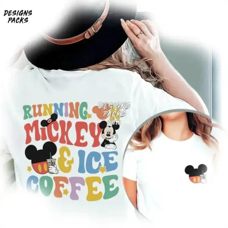 Mickey Mouse Coffee Running On And Iced Png Design