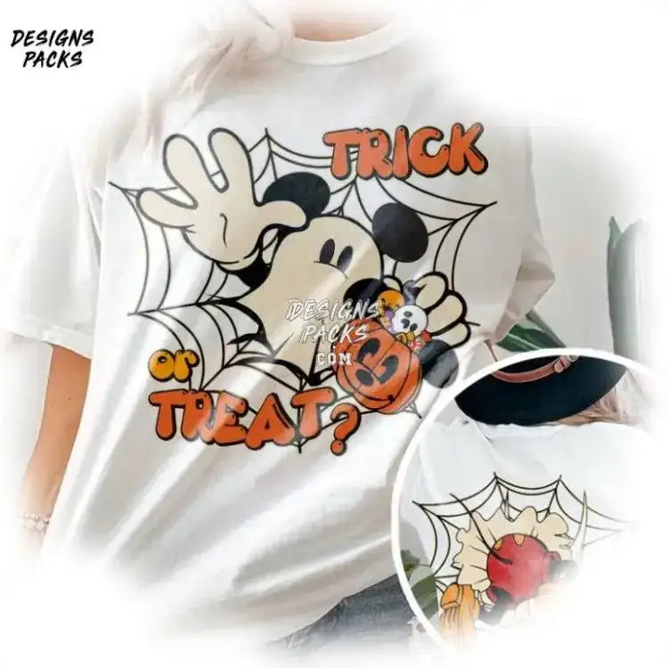 Mickey Mouse Halloween Mickey’s Not So Scary Cartoon Trick Or Treat Sublimation Png Design