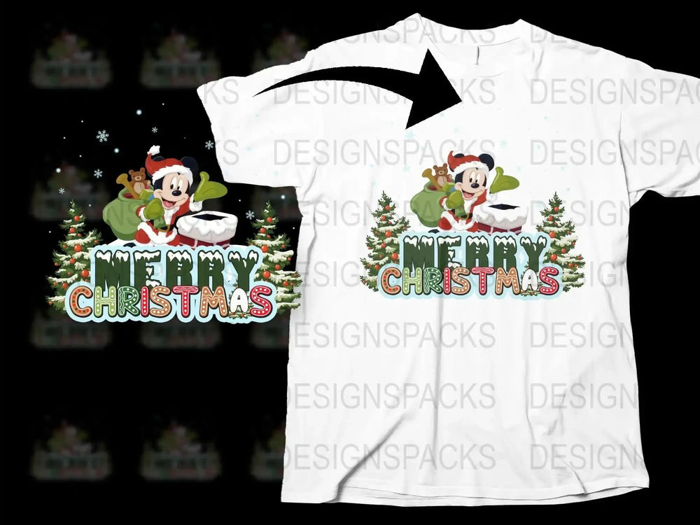 Christmas T-Shirt Santa Claus Graphic Holiday Tee Festive Winter Apparel Unisex Full Print Shirt