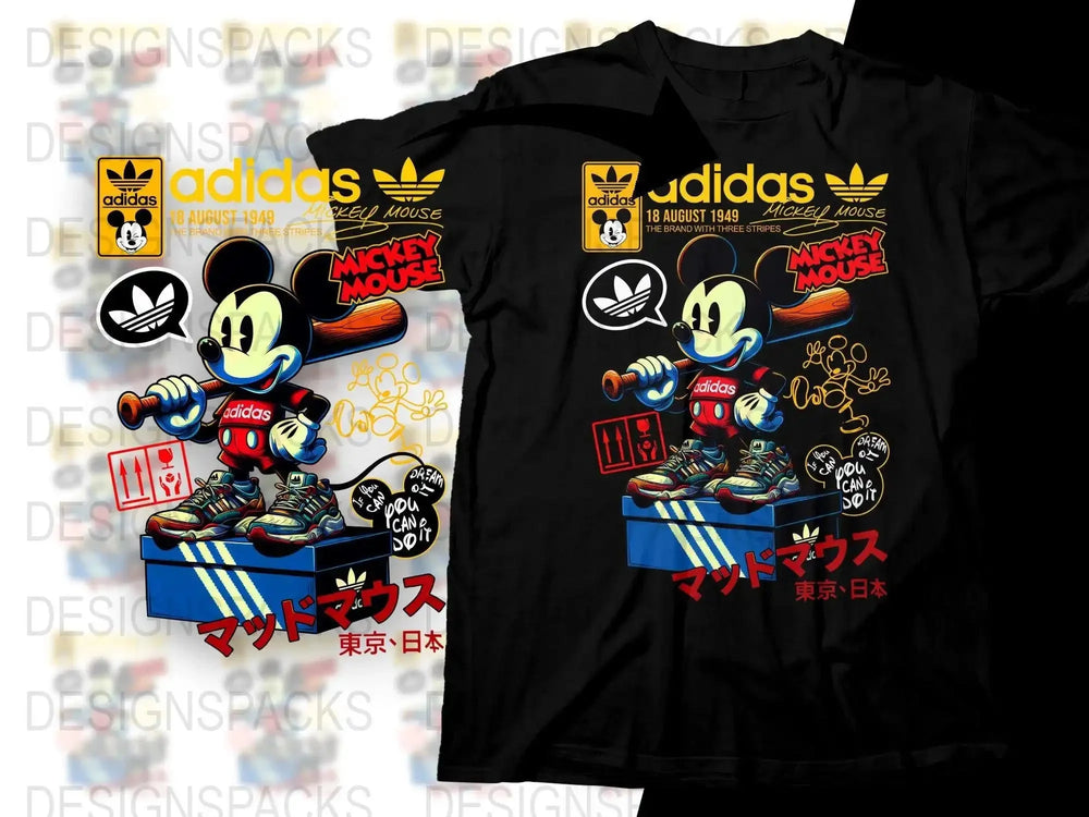 Mickey Mouse Sport Brand Collaboration Loose Png Digital Download