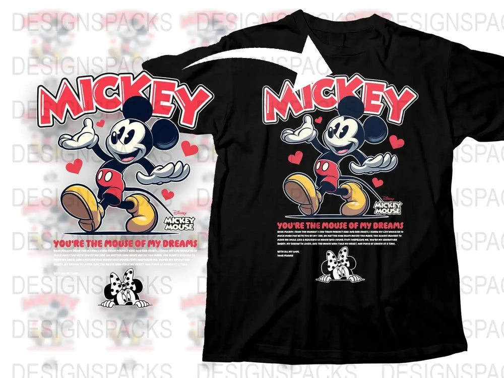 Mickey Mouse You're The Mouse of My Dreams Png Digital Download