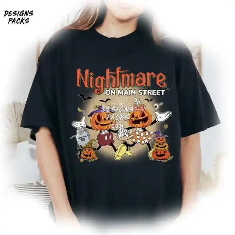 Mickey Nightmare On Main Street Fall Spooky Vibes Png Design