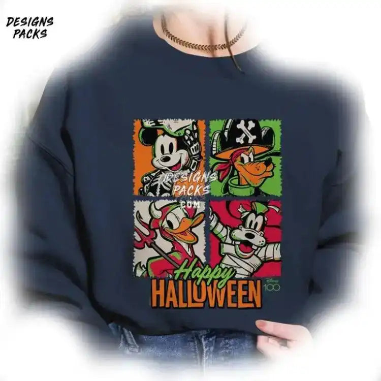 Mickey Not So Scary Halloween Spooky Season Cartoon And Friends Png Design