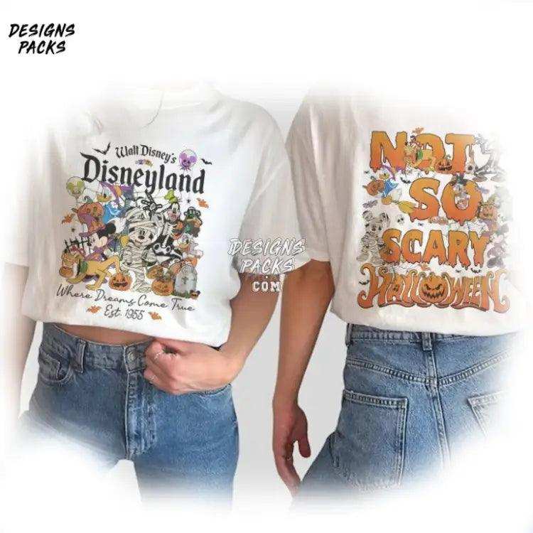 Mickey’s Not So Scary Cartoon Land Halloween Two Sided Mickey And Friends Png Design