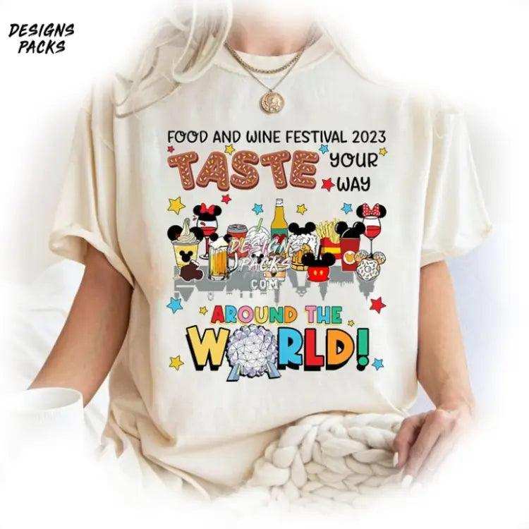 Mickey Snacks And Drinks Cartoon Epcot Food Wine Festival Png Design