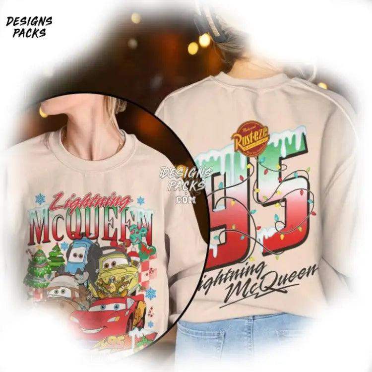 Mickeys Very Merry Xmas Light Vintage Cartoon Cars Lightning Mcqueen Costume Reindeer Christmas Png