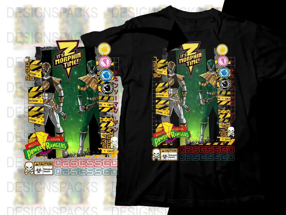 Mighty Morphin Power Rangers It's Morphin Time Png Digital Download