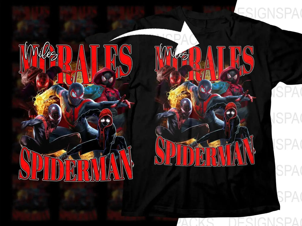 Miles Morales Spiderman Bootleg Png Digital Download