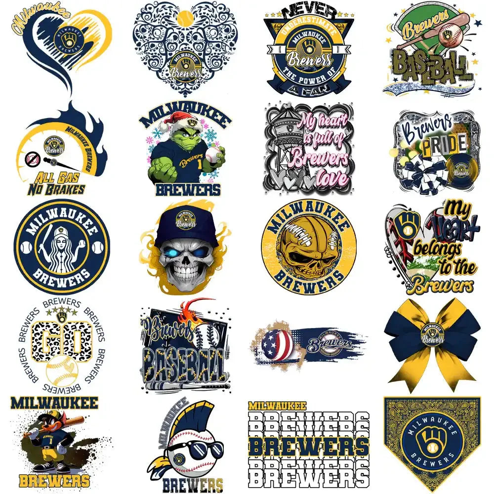 67 Milwaukee Brewers Baseball Designs Bundle PNG