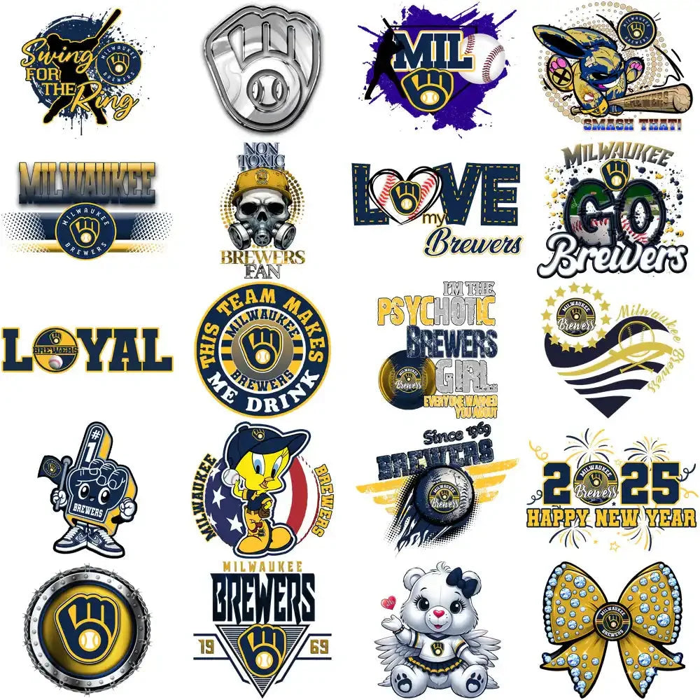 67 Milwaukee Brewers Baseball Designs Bundle PNG