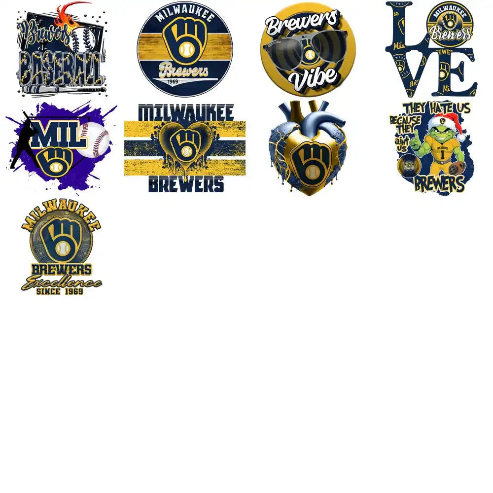 67 Milwaukee Brewers Baseball Designs Bundle PNG