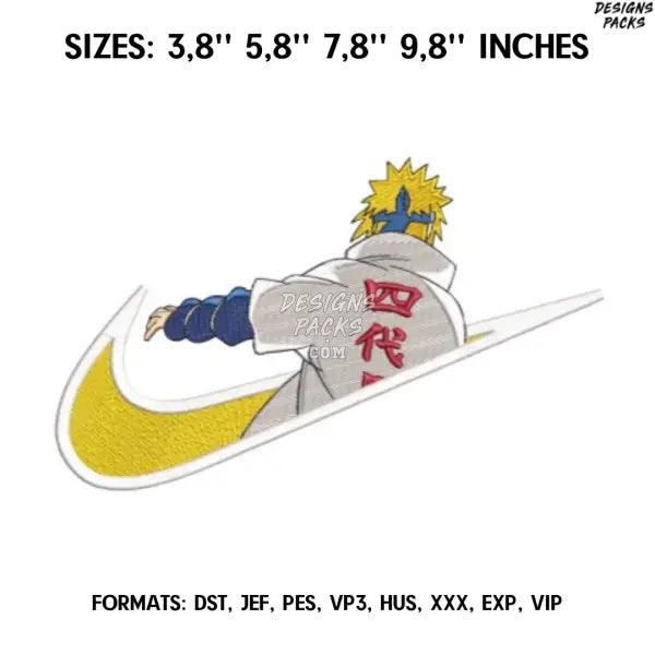 Minato Embroidery Design File/ Naruto Anime Embroidery Design/ Machine  Design Pes Dst. Nike Hokage Minato embroidery