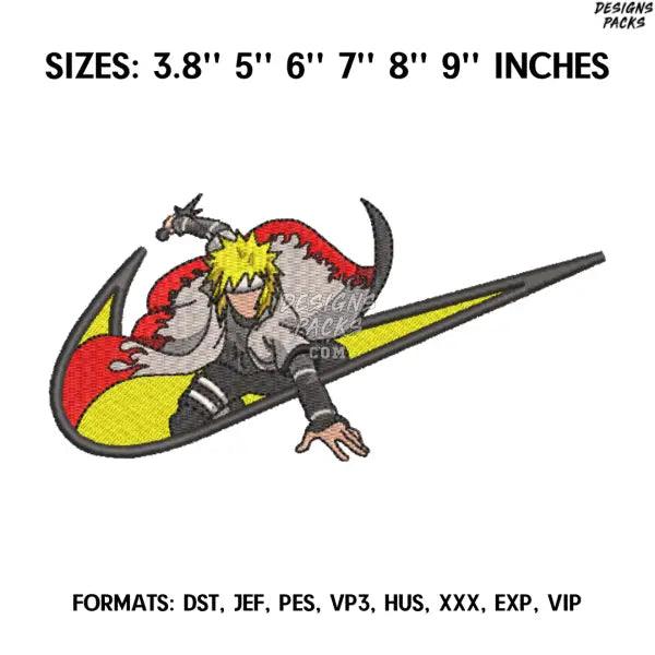 Minato Embroidery Design File, Naruto Anime Embroidery Design, Machine  Design Pes Dst. Nike Hokage Minato embroidery