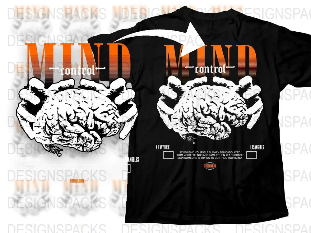 Mind Control Brain Art Graphic Png Digital Download