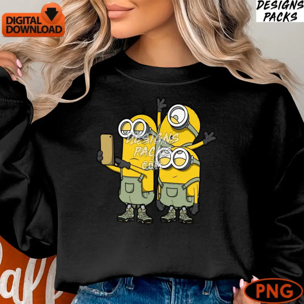 Minion Clipart Digital Download Cartoon Characters Png Instant For Crafting Print