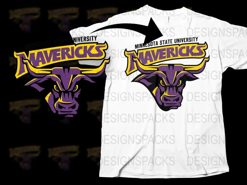 Minnesota State Mavericks College Football Png Digital Download