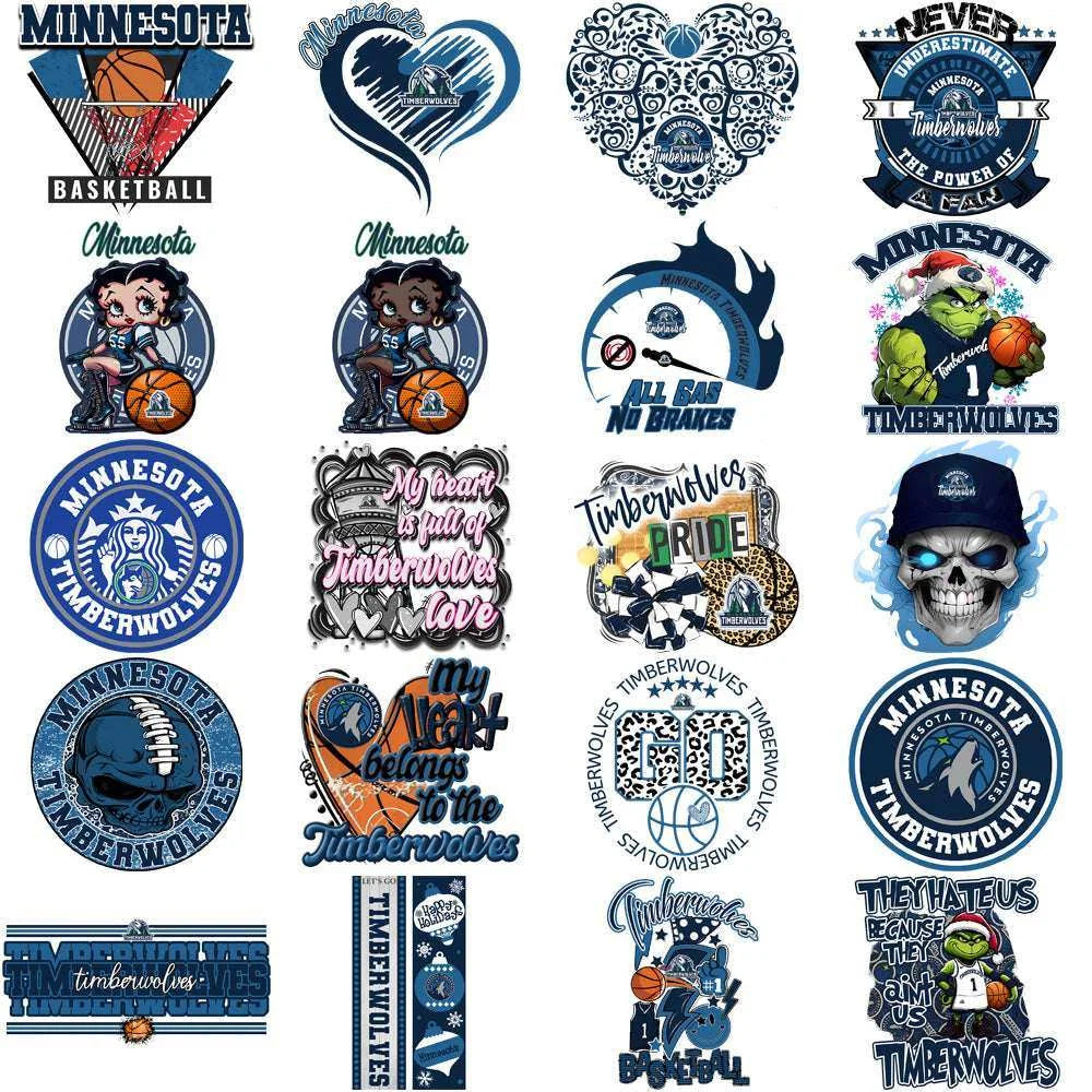 55 Minnesota Timberwolves Basketball Designs Bundle PNG