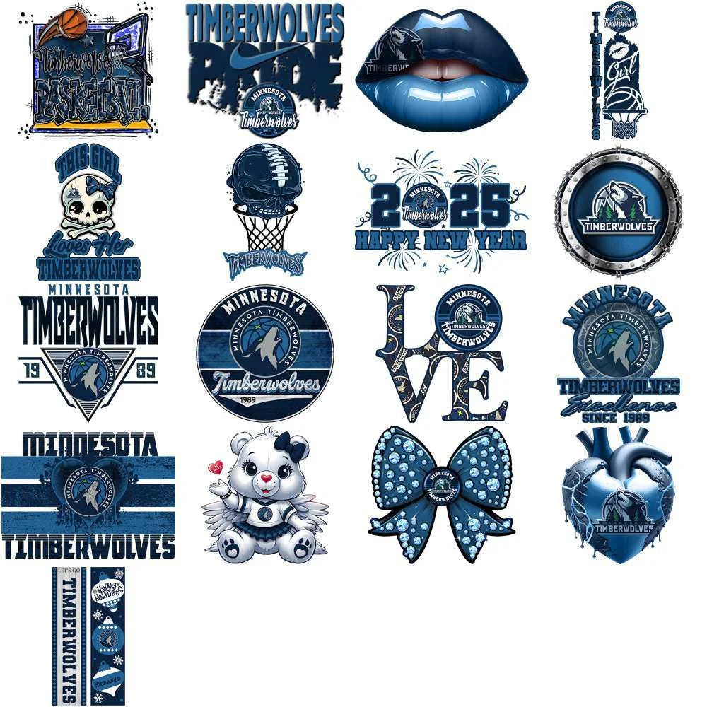 55 Minnesota Timberwolves Basketball Designs Bundle PNG