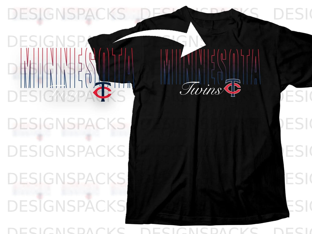 Black t-shirt with "Minnesota Twins" text and team logo.