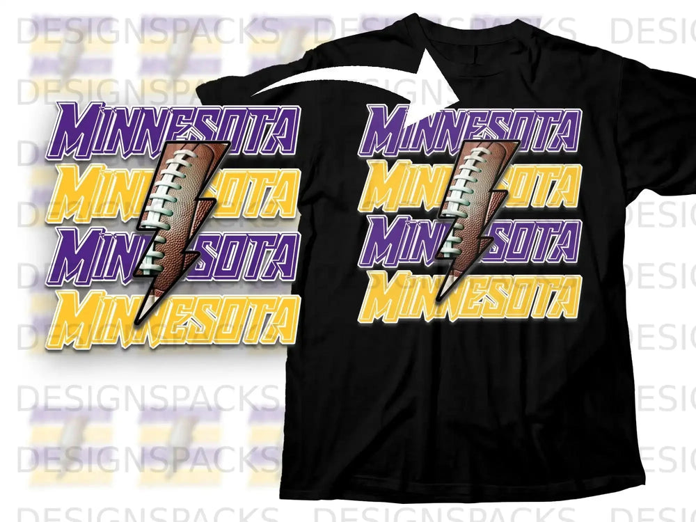 Minnesota Football Thunderbolt Graphic Tee