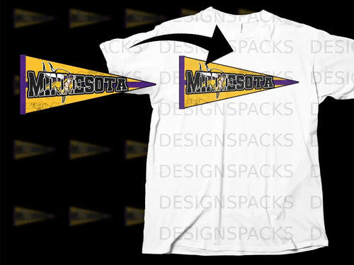 Minnesota Vikings Team Pennant Graphic Shirt