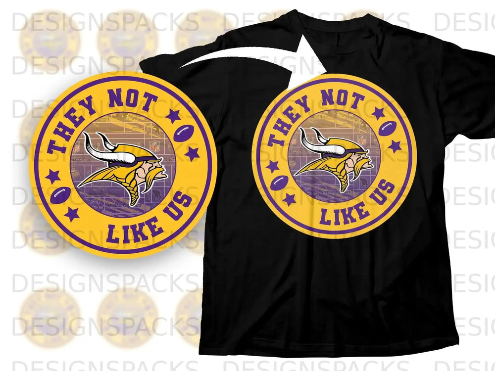 They Not Like Us Viking Print T-Shirt