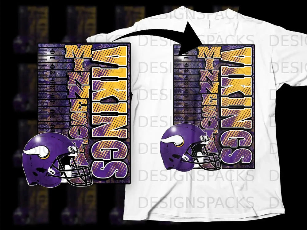 Minnesota Vikings Football Helmet Fan T-Shirt