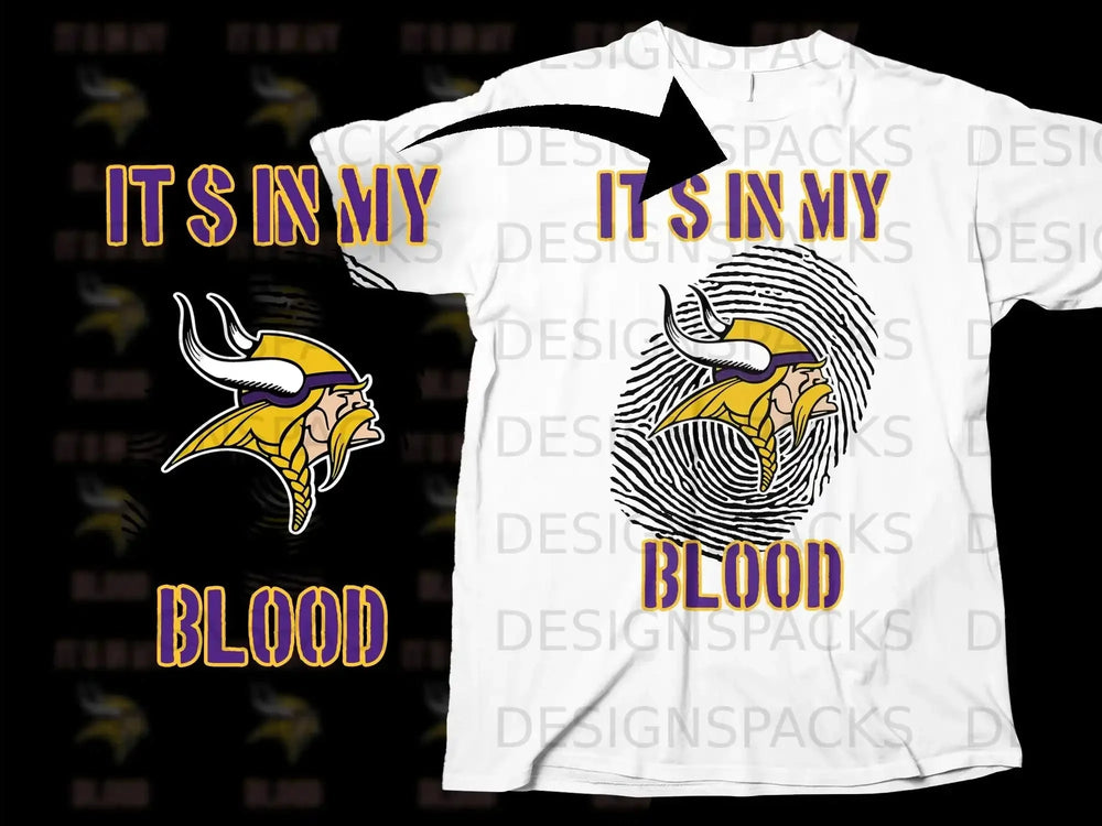 It's in My Blood Viking Pride Tee Shirt