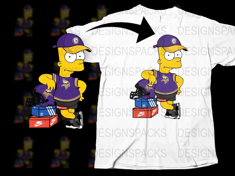 Minnesota Vikings NFL Logo Graphic Design Png Digital Download