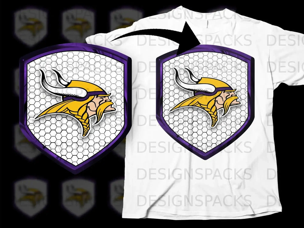 Viking Shield Emblem Graphic T-Shirt