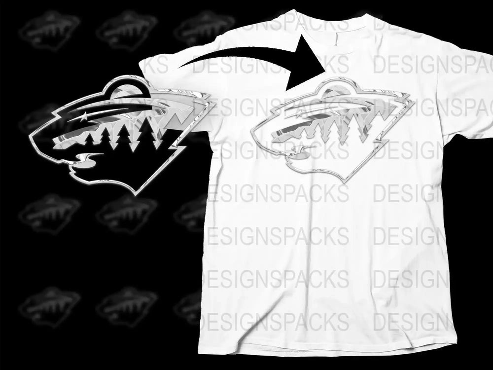 Minnesota Wild Logo themed Graphic Png Digital Download
