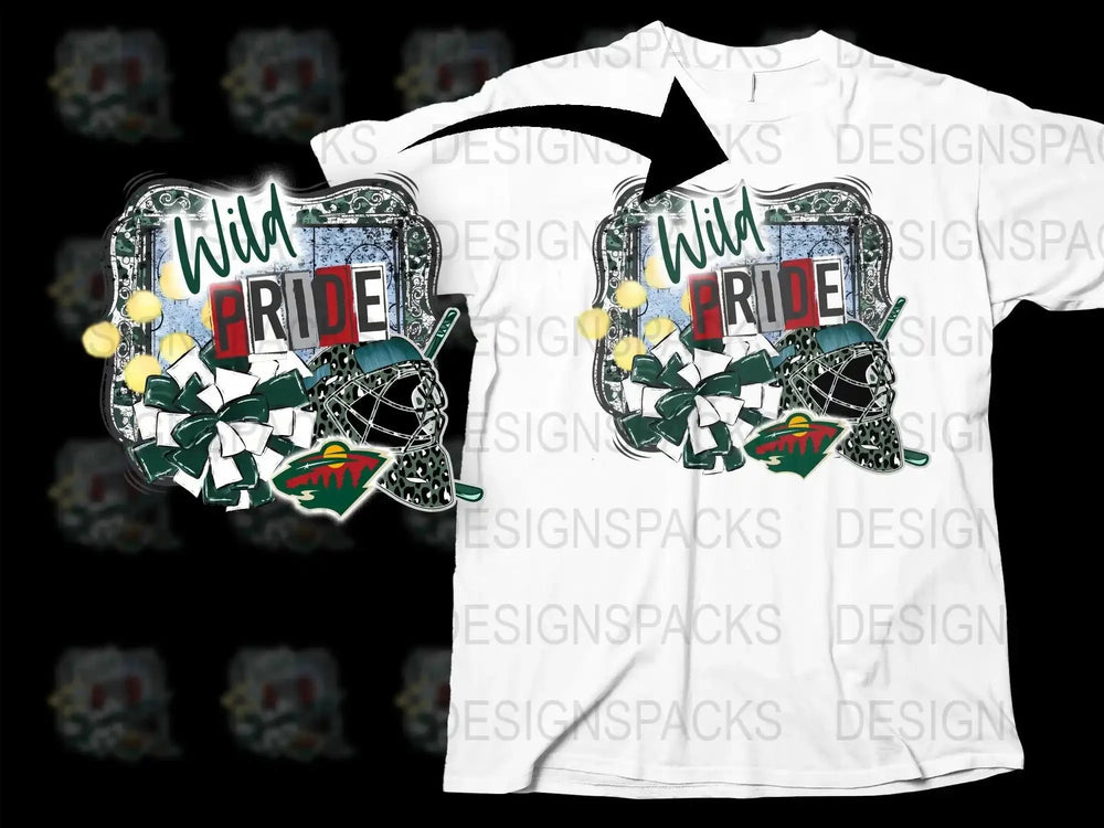 Minnesota Wild Pride Hockey Themed Graphic Png Digital Download
