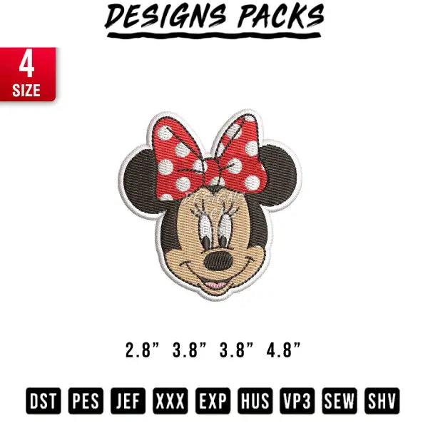 minni mouse smile Embroidery Design 