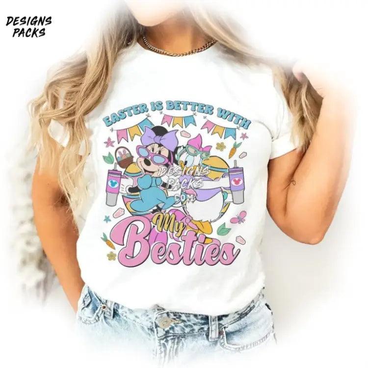 Minnie Daisy Easter Is Better With My Besties Cartoon World Summer Png Design