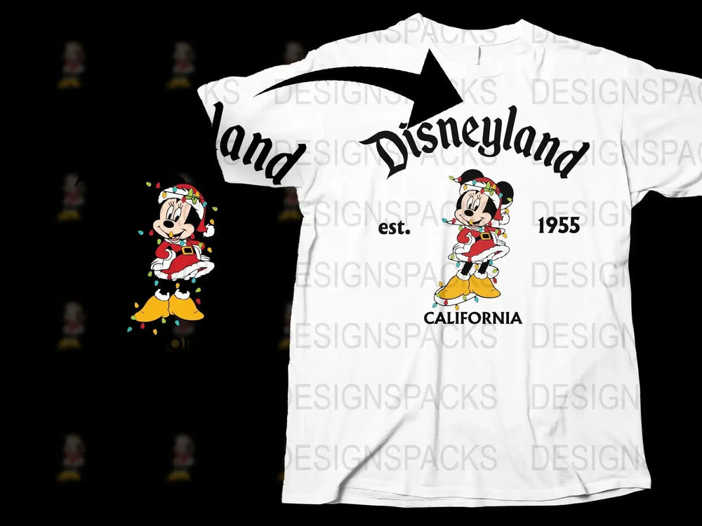 Vintage Disneyland T-Shirt, Classic Mickey and Minnie Design, California 1955, Retro Theme Park Tee