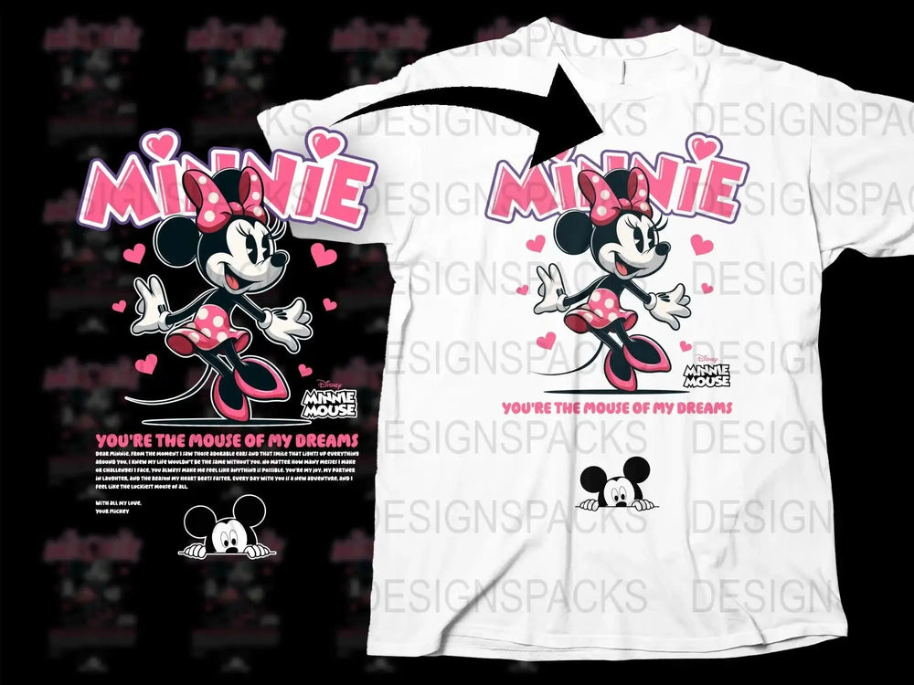 Minnie Mouse You're The Mouse Of My Dreams Png Digital Download