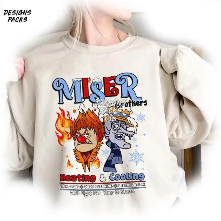 Miser Brothers Christmas Heat Heating And Cooling Png Design