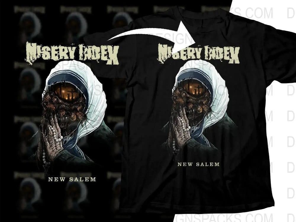 Misery Index New Salem Illustration Rock Png Halftone Digital Download