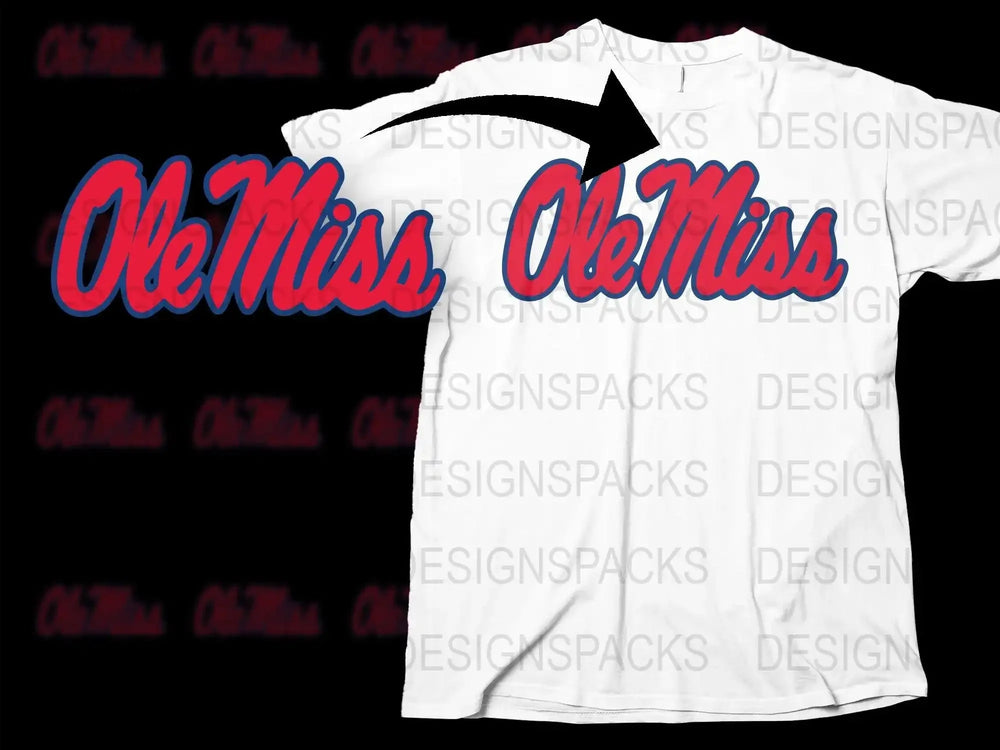 Mississippi Rebels College Football Png Digital Download