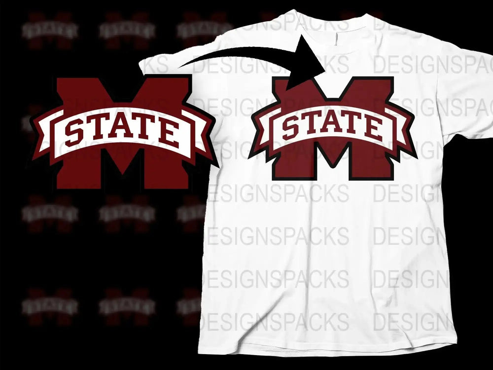 Mississippi State Bulldogs College Football Png Digital Download