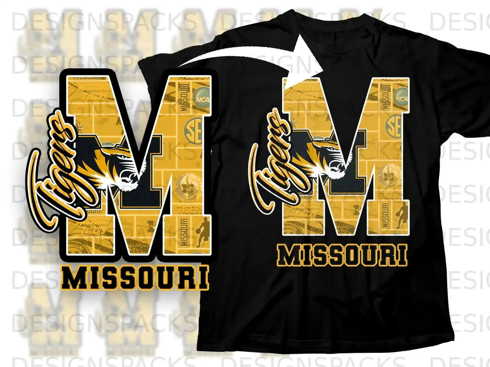 Missouri Tigers M Logo Graphic T-Shirt