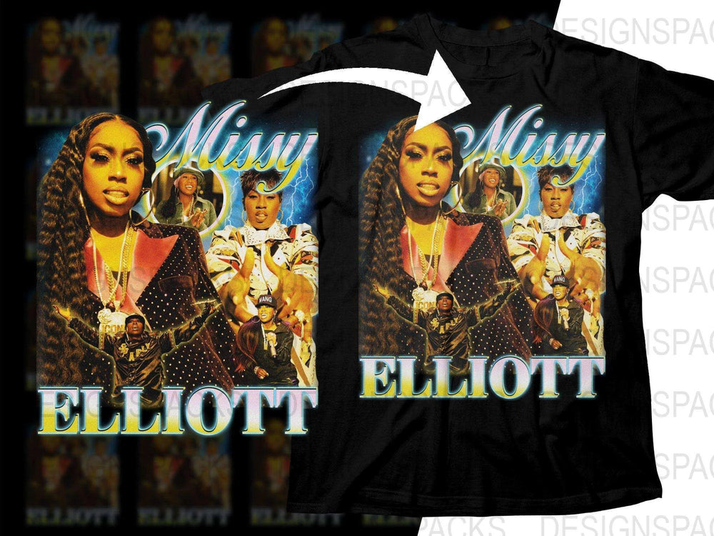 Missy Elliott Bootleg Graphic Retro Style Png Digital Download